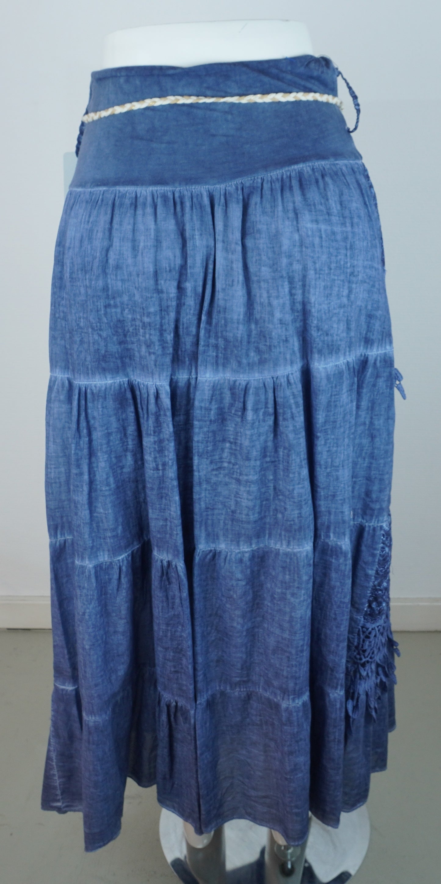 Boho-Rock Blau – Spitze & Häkeldetails