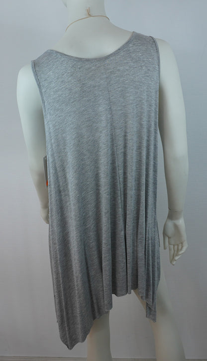 Asymmetrische Tunika / 95% Viskose 5% Elastan – Grau