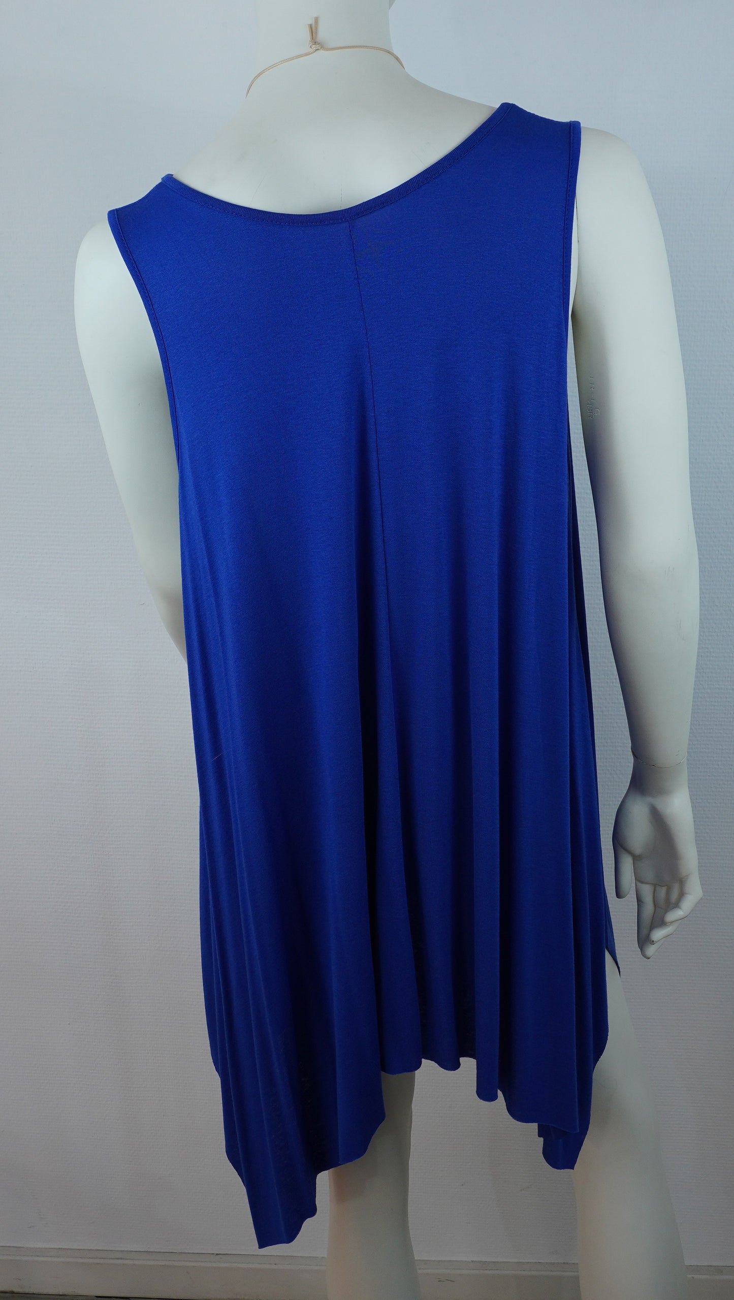 Asymmetrische Tunika / 95% Viskose 5% Elastan – Royalblau