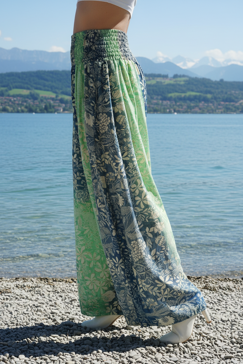 Palazzo Hose grün-blau – Seitenansicht am Bodensee
