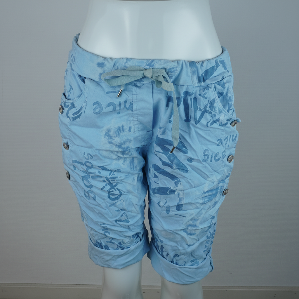 Shorts Hellblau Detail