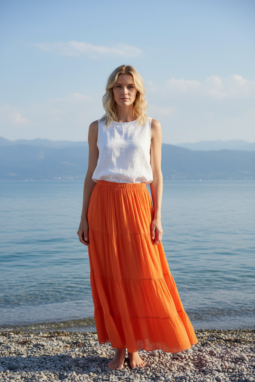Sommerrock Orange Vorderansicht