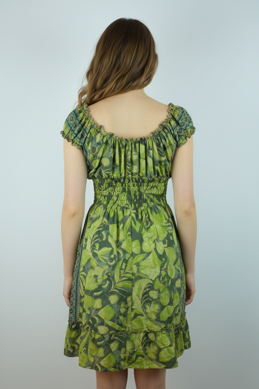Boho Sommerkleid Tropical Jungle – Model Rücken