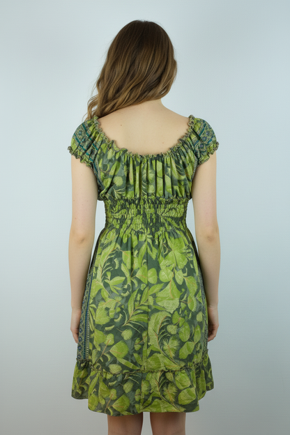 Boho Sommerkleid Tropical Jungle – Model Rücken
