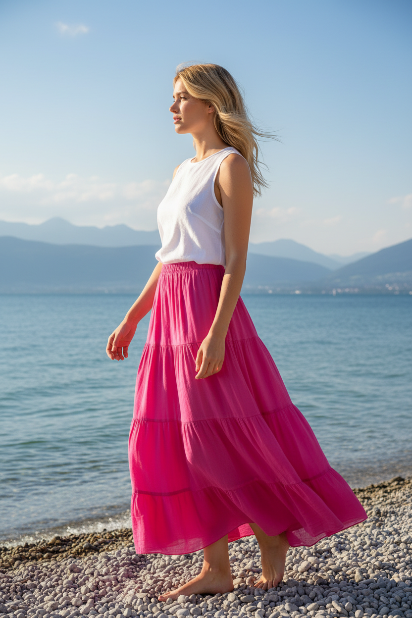 Sommerrock Pink Seitenansicht
