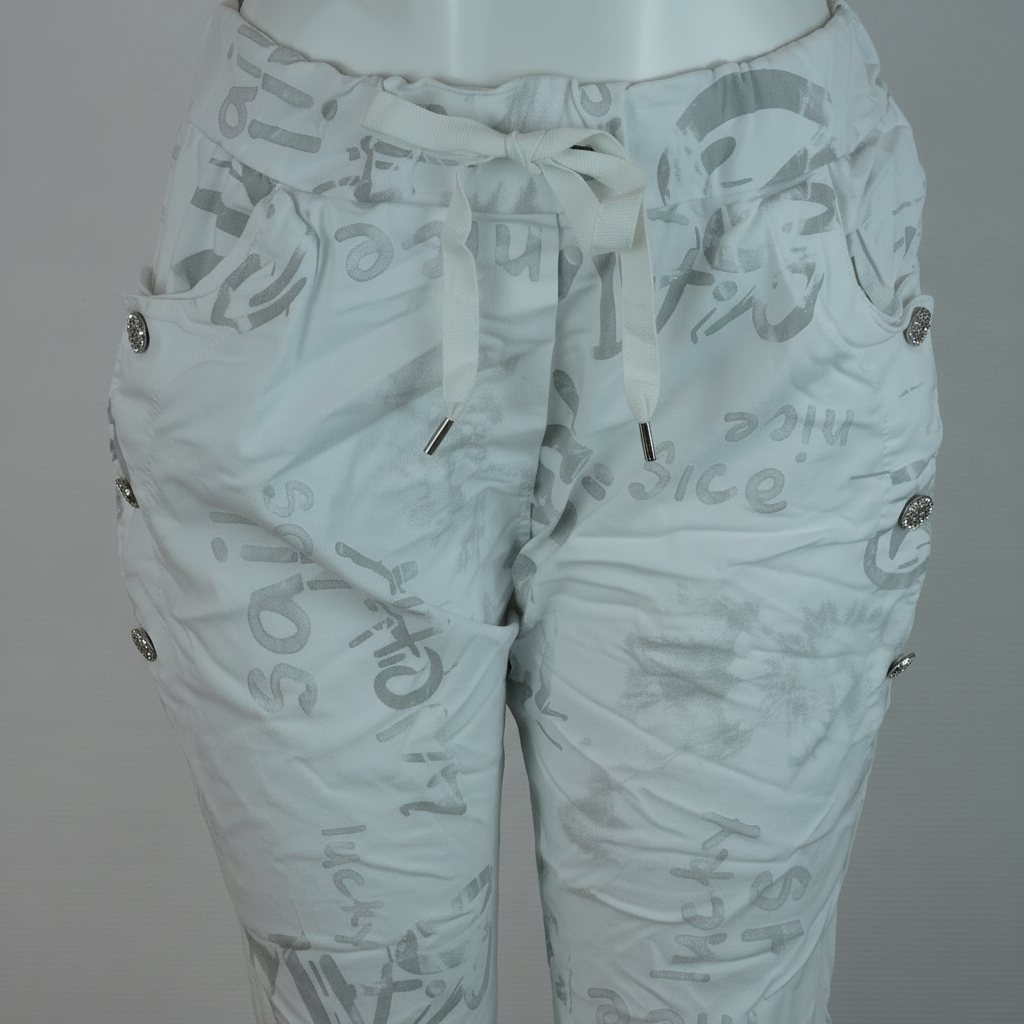 Jogger-Hose Weiß Detail
